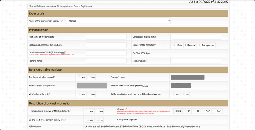 Step 1: Start Application & Fill Basic Details