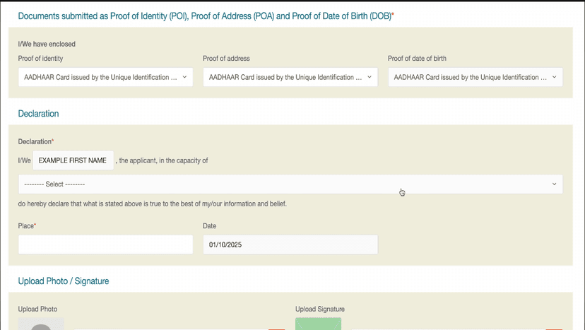 Step 8: Document Upload
