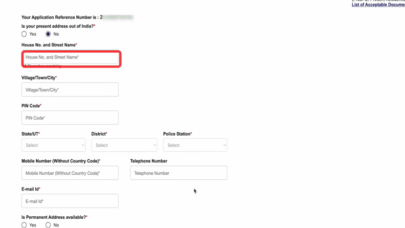 Step 5: Address Details
