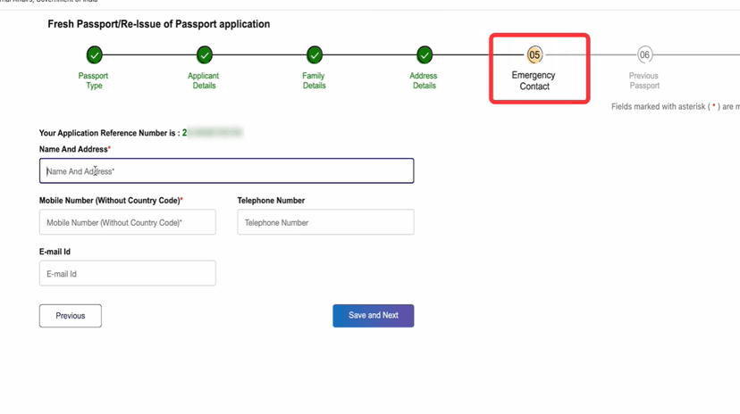Step 6: Emergency Contact & Review